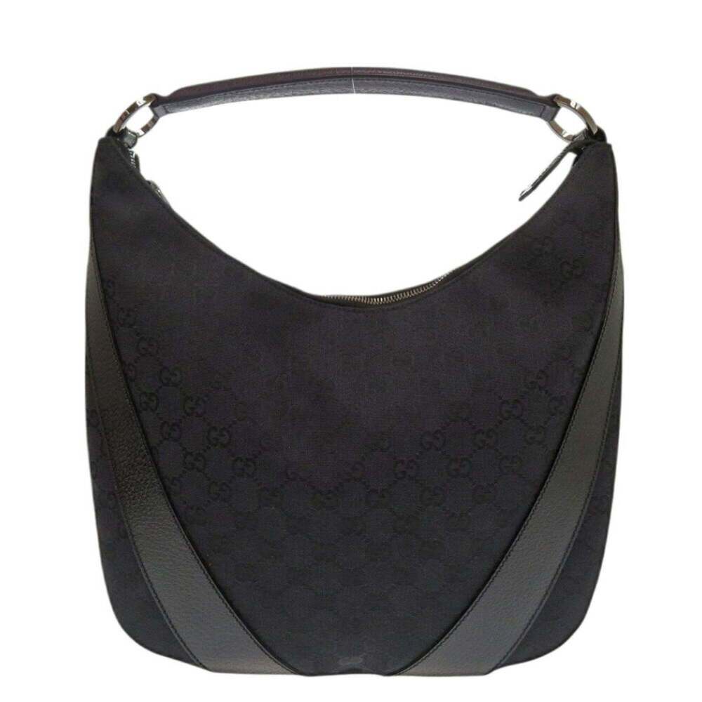 GUCCI Authentic Black Leather Shoulder Bag - Picture 4 of 9